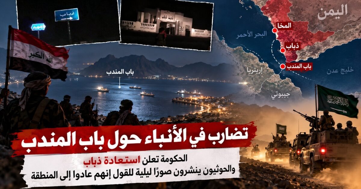 وكالات دولية نقلت تقدمًا حكوميًا قرب باب المندب لكنها لم تتحقق مستقلاً